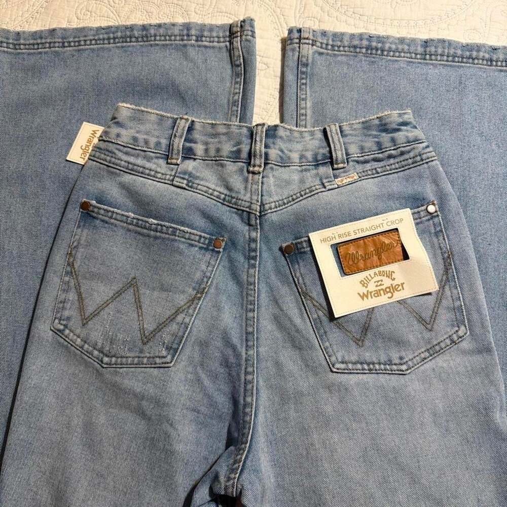Billabong Wrangler Patchwork Floral Flare Jeans - Picture 8 of 9